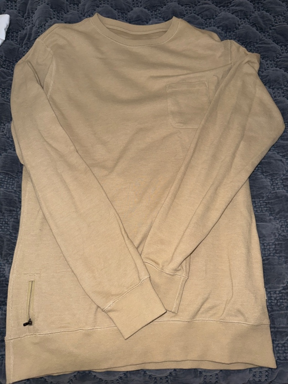 Men's Crewneck - Vuori, Large, Tan